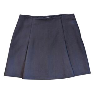 Goop G Label WOMEN'S Anna Boiled WoolBlack Pleated Miniskirt Size 12